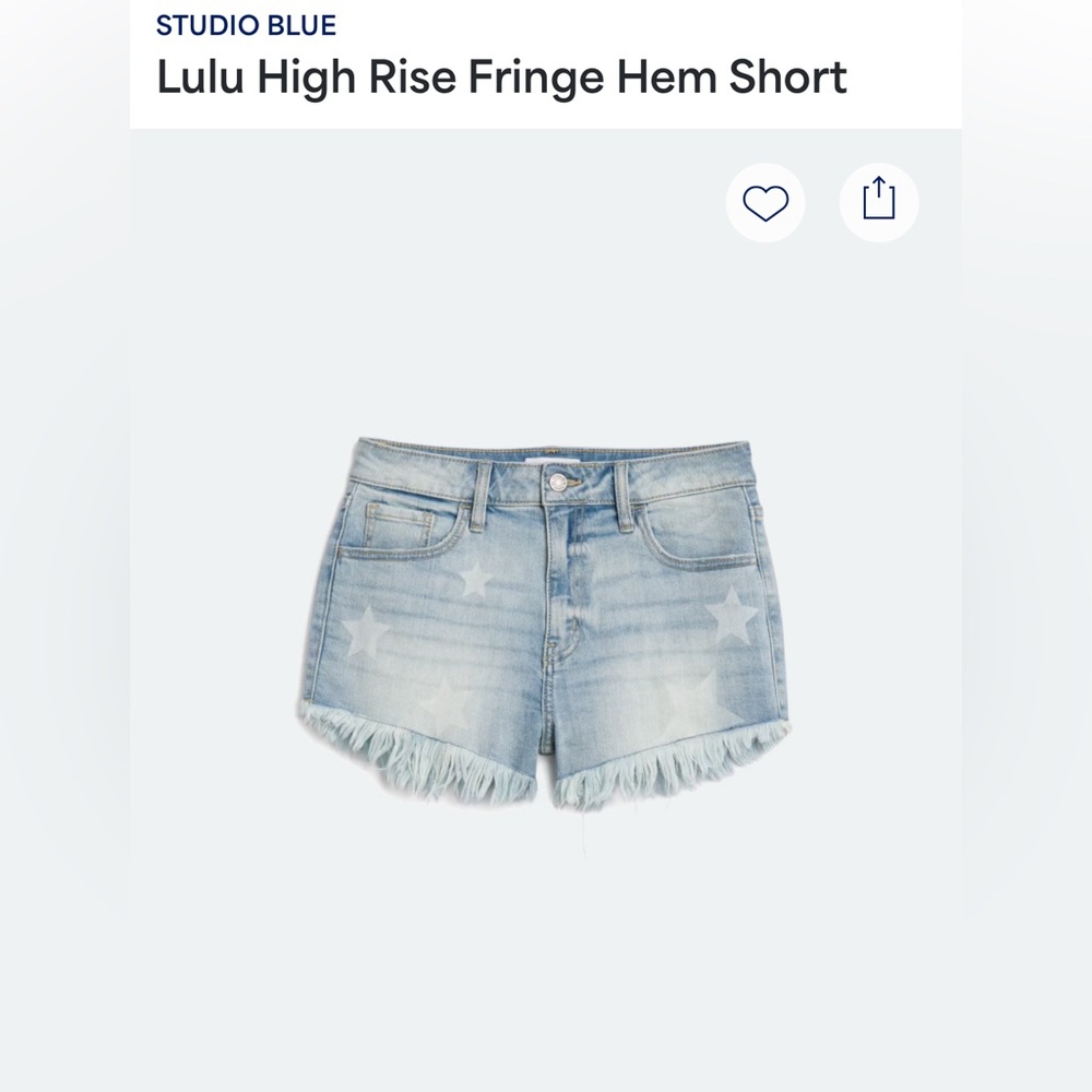 Studio Blue Starry Light Blue Jean Shorts